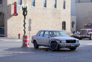 Accident at Highway 41 and Second Street